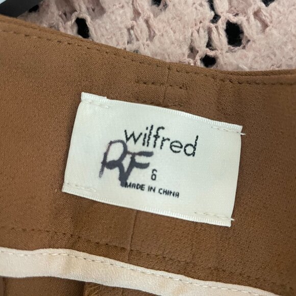 Wilfred Jallade Pant Crepe - Tie-Front Belted High Rise Trousers in camel - Picture 6 of 8